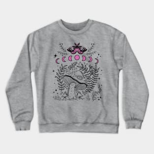 Cottagecore Mushroom Dark Academia Moon Phases Crewneck Sweatshirt